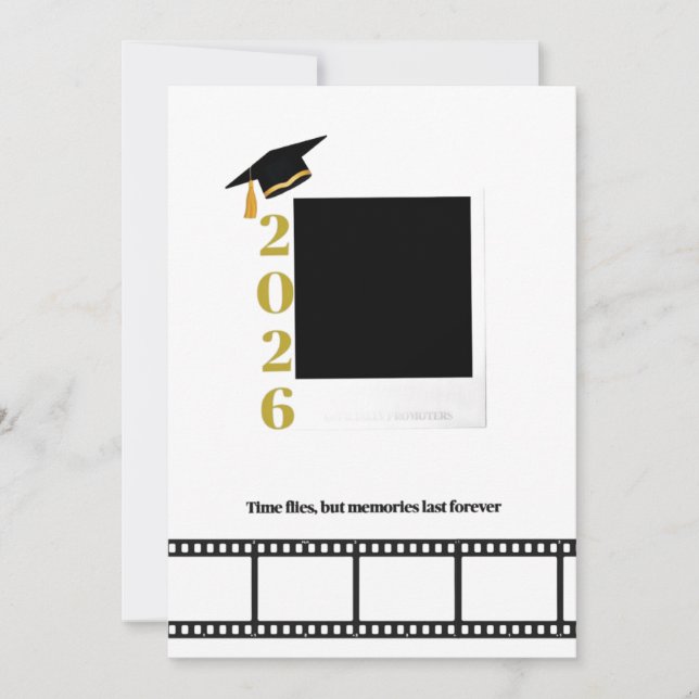 Invitación Foto de graduación personalizada en rollo de pelíc (Anverso)