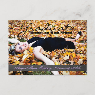 Invitación Foto de graduado - banda de cartón 3x5