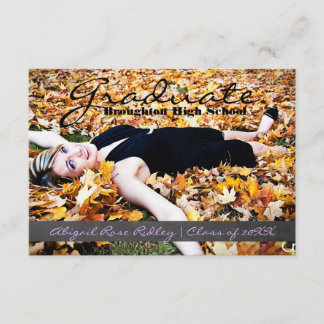 Invitación Foto de graduado - banda de cartón 3x5