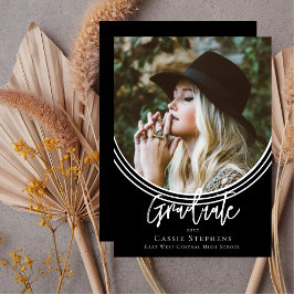 Invitación Foto de graduado de escritura de moda en arco inve