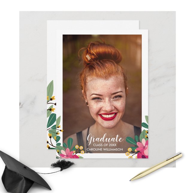 Invitación Foto de graduado de grado de Moda de graduación fl (Subido por el creador)