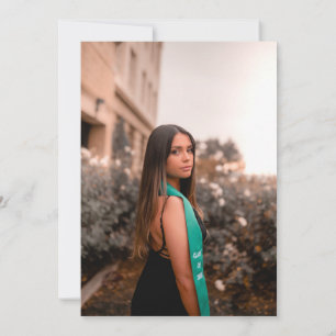 Invitación Foto de graduado moderno RN, fiesta de graduación 