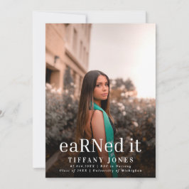 Invitación Foto de graduado moderno RN, fiesta de graduación 