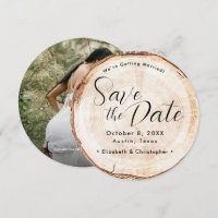 Foto de grano de madera Boda rústica Guardar la fe