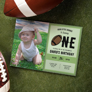 Invitación Foto de Guay Little Rookie Football de primer cump