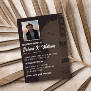 Invitación Foto de guitarra de tonos apagados celebrando la v