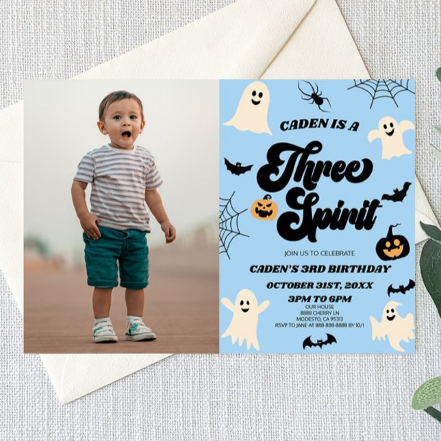 Invitación Foto de Halloween con tres espíritus Fiesta de cum (Subido por el creador)