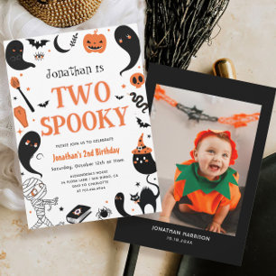 Invitación Foto de Halloween Fiesta de cumpleaños número 2