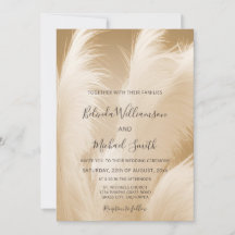 Foto de hierba de Pampas beige en boda