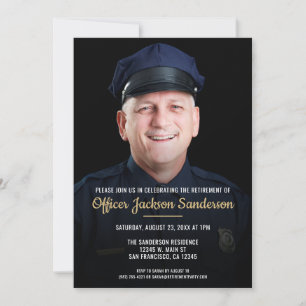 Invitación Foto de Jubilación del Departamento de Policía de