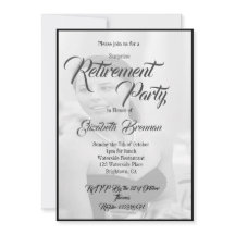 Foto de jubilación Elegante estilo negro y blanco