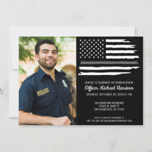 Invitación Foto de la bandera del partido de graduación del f