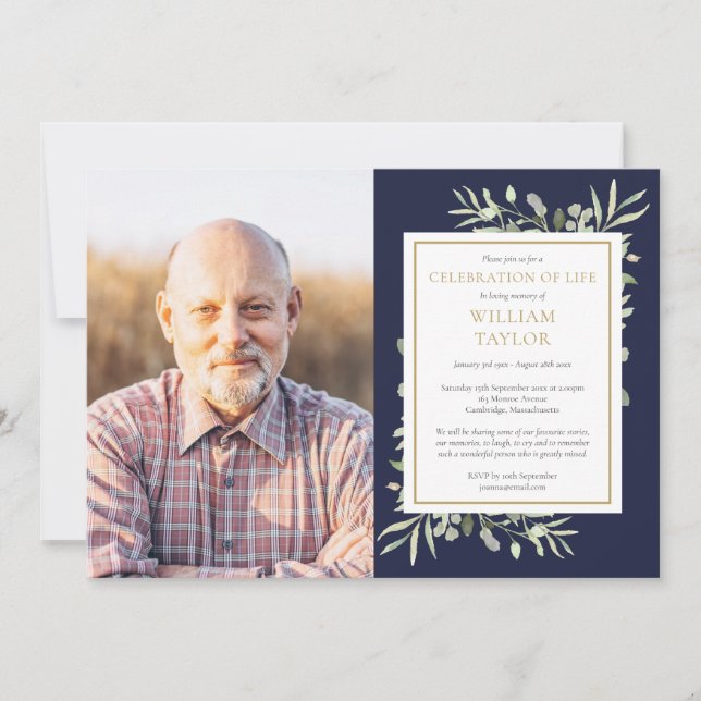 Invitación Foto de la celebración de la vida por la vegetació (Anverso)