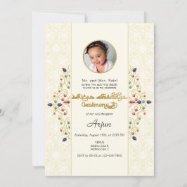 Invitación Foto de la ceremonia moderna de Annaprashan First