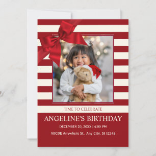 Invitación Foto de la cinta de cumpleaños moderna