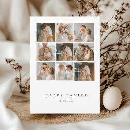 Invitación Foto de la familia Collage Feliz Pascua