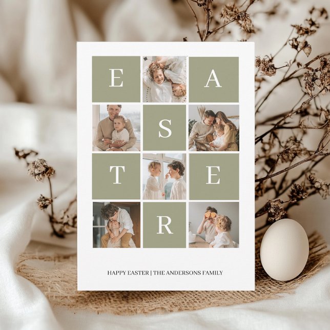 Invitación Foto de la familia Collage Pascua | Semana Santa (Subido por el creador)