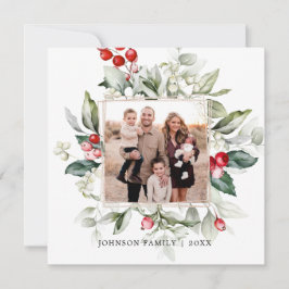 Invitación Foto de la familia Winter Berry