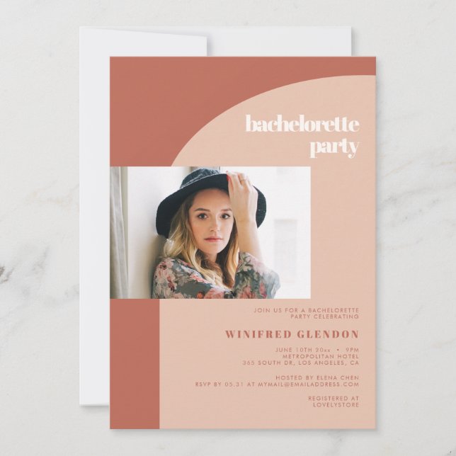 Invitación Foto de la fiesta de Bachelorette (Anverso)