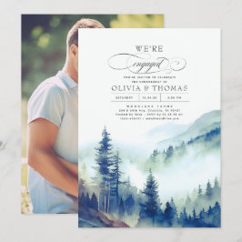 Invitación Foto de la fiesta de compromiso de la noche de nie