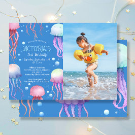 Invitación Foto de la fiesta de cumpleaños azul bajo el mar