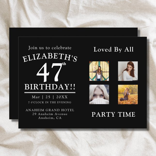 Invitación Foto de la fiesta de cumpleaños de adultos (Subido por el creador)