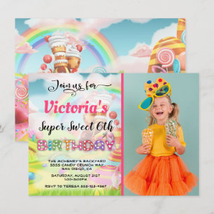 Invitación Foto de la fiesta de cumpleaños de la tierra de Ca