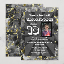 Invitación Foto De La Fiesta De Cumpleaños De Los Niños De Bl