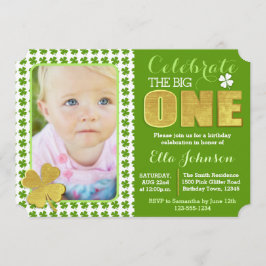 Invitación Foto de la fiesta de cumpleaños del día de St