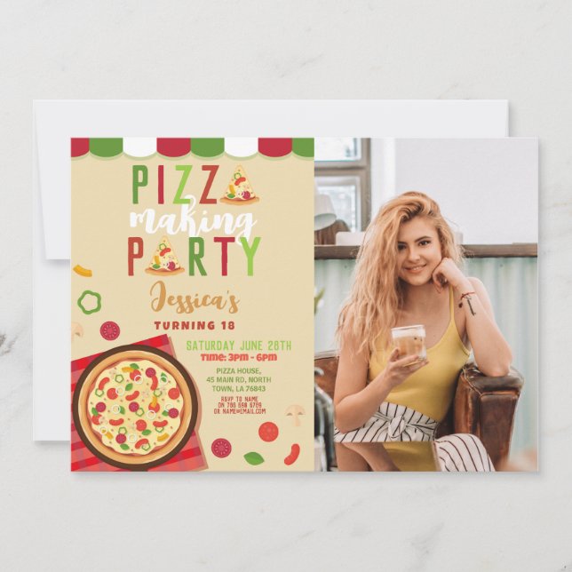 Invitación Foto de la fiesta de cumpleaños del Fiesta (Anverso)