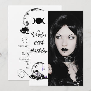 Invitación Foto de la fiesta de cumpleaños del jardín lunar d