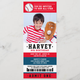 Invitación Foto de la fiesta de cumpleaños del partido Red Bl