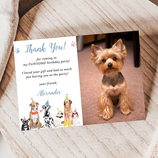 Invitación Foto de la fiesta de cumpleaños del perro con pipa (Subido por el creador)
