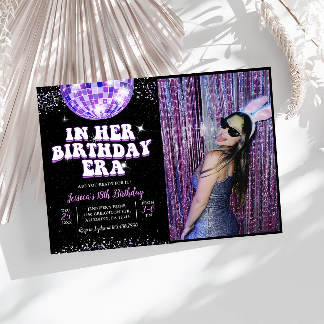Invitación Foto de la fiesta de cumpleaños en su era de cumpl (Subido por el creador)