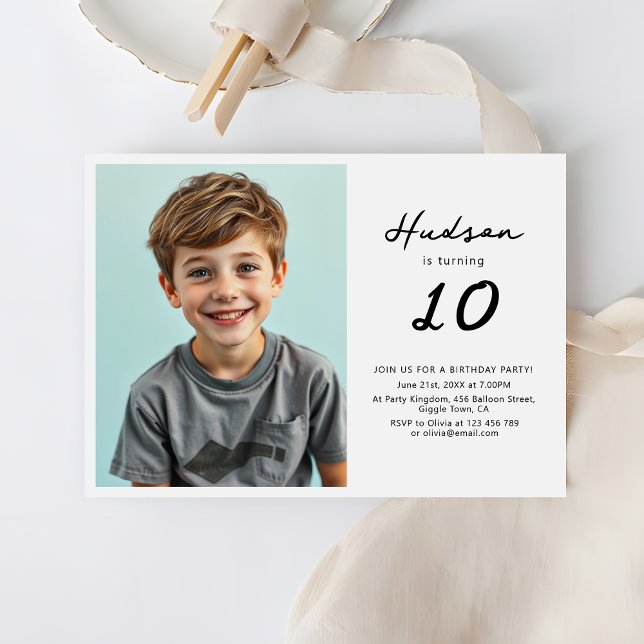 Invitación Foto de la fiesta de cumpleaños número 10 de los n (Subido por el creador)