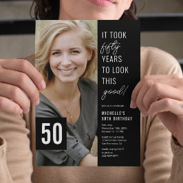 Invitación Foto de la fiesta de cumpleaños número 50 de Fifty