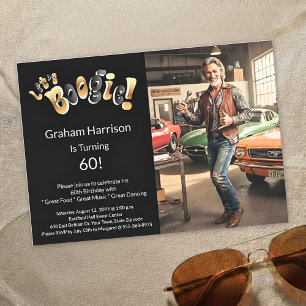 Invitación Foto de la fiesta de cumpleaños número 60 de hombr