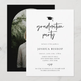 Invitación Foto de la fiesta de graduación con guiones