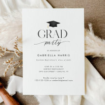 Foto de la fiesta de graduación con letra moderna 