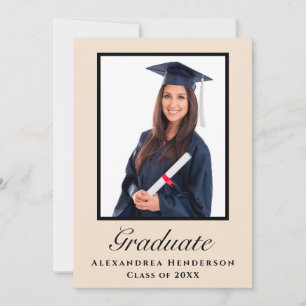 Invitación Foto de la fiesta de graduación de clase graduada