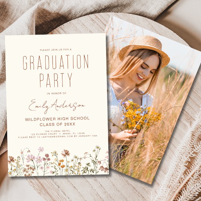 Invitación Foto de la fiesta de graduación de Flor Silvestre (Subido por el creador)
