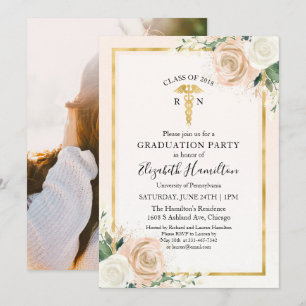 Invitación Foto de la fiesta de graduación de la escuela de e