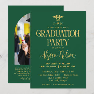 Invitación Foto de la fiesta de graduación de la escuela de e