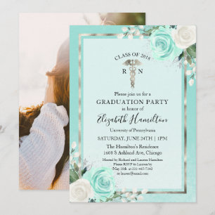Invitación Foto de la fiesta de graduación de la escuela de e