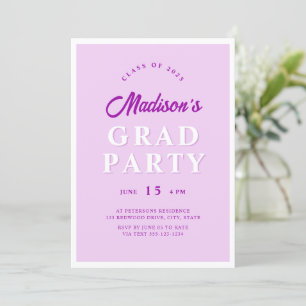 Invitación Foto de la fiesta de graduación de Mauve Edgy, gui
