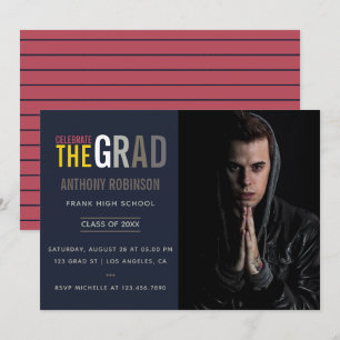 Invitación Foto de la fiesta de graduación de moda