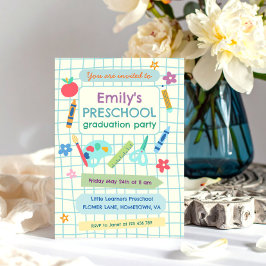 Invitación Foto de la fiesta de graduación de preescolar
