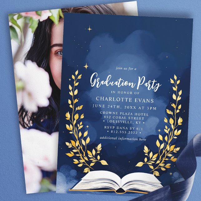 Invitación Foto de la fiesta de graduación del libro de la Ma (Subido por el creador)
