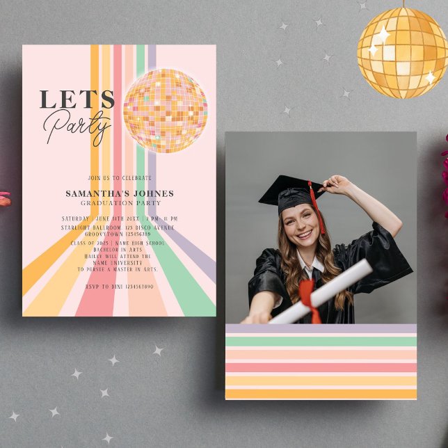Invitación Foto de la fiesta de graduación del último baile r (Subido por el creador)