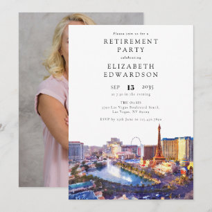 Invitación Foto de la fiesta de jubilación de la silueta de L